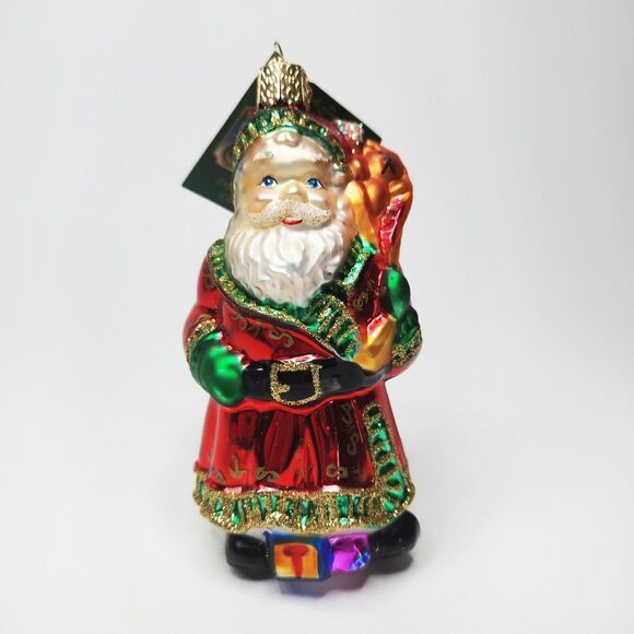 OWC Old World Christmas A Very Merry Father Christma #40013 Santa Ornament - Picture 1 of 7